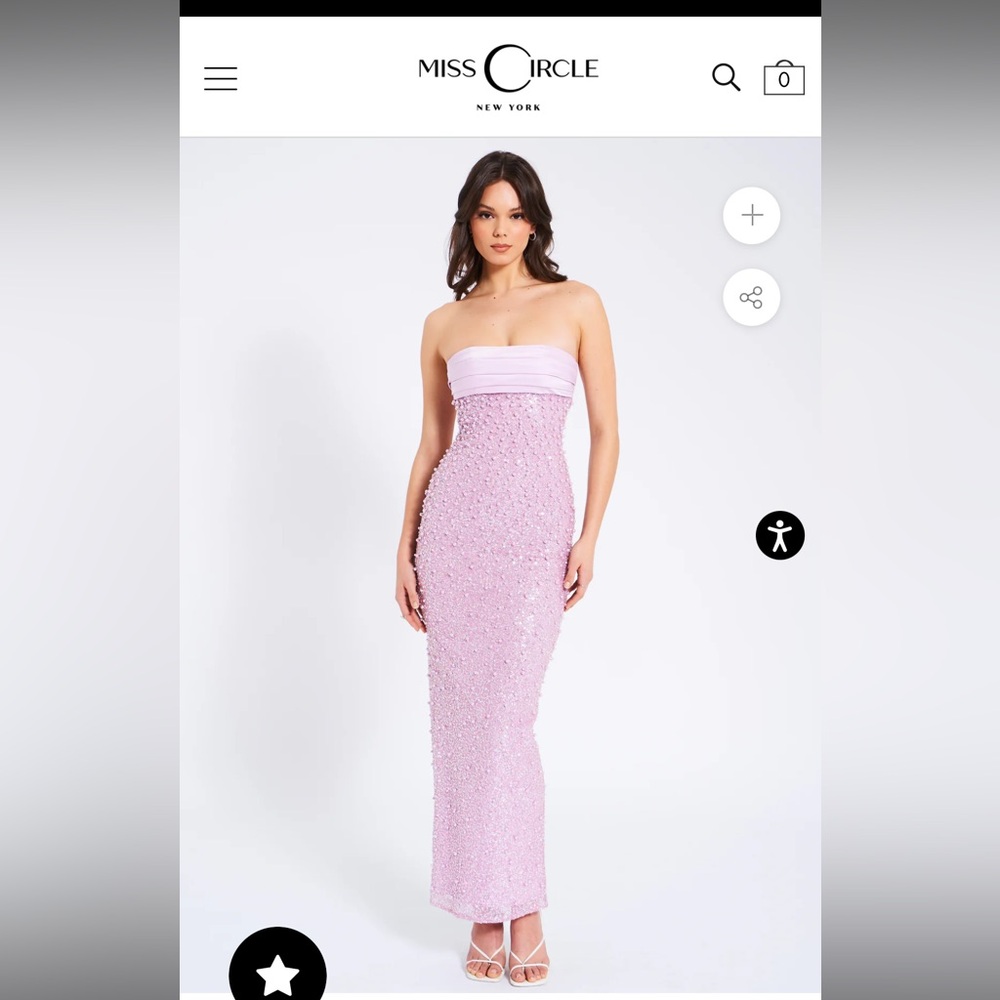 MissCircle Purple pearl dress